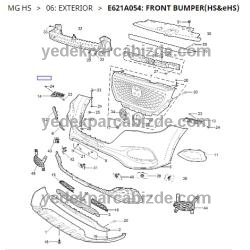MG ÖN TAMPON ALT SPOYLER MG HS 2022-2024 10021136