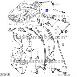 SAAB KAPUT FISKİYE MEMESİ SAĞ / 9-3 2003-2011 / 9-5 2003-2007 / 12778849 