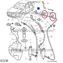 SAAB KAPUT FISKİYE MEMESİ SOL VE ORTA / 9-3 / 2003-2011 / 12778850