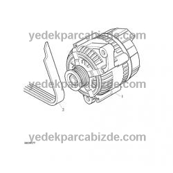 ROVER ALTERNATÖR (V) KAYIŞI (KLİMASIZ) / 25 / 200 / 45 / 400 / 75 / FREELANDER / MG 1.4-1.6-1.8 / PQS100840