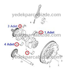 YATAK-ANA/ÜST XC40 1.5B 2019-> KIRMIZI 31401381