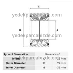 MG ÖN TEKER BİLYASI (RULMANI) MG ZS 30004452