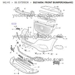 MG ÖN TAMPON BRAKET SAĞ MG HS 2022-2024 30136825