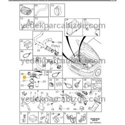 VOLVO S60 / S80 / V70 / XC90 HAVA EMİŞ HORTUMU 30680446