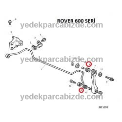 ROVER S ROT BURCU ARKA (MAKARA BURCU) COUPE/400/45/600 RGX10003 