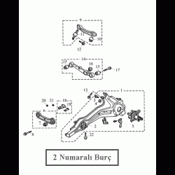 ROVER TRAVERS TAKOZU ARKA 220 / 400 / 45 RGX10007 - RGX100980 - RGX000772