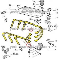 ALFA ROMEO 166 BUJİ KABLO SETİ 2.0 V6