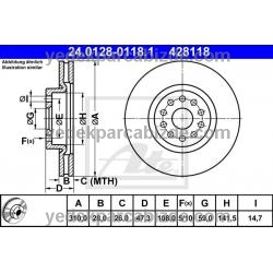 ALFA ROMEO ÖN FREN DİSKİ / 166 V6/2.4 JTD / 60714639 