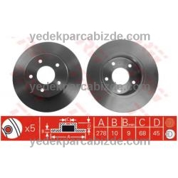 NISSAN ARKA FREN DİSKİ TAKIM / PRIMERA / 2002-2010 / 432064U101