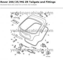 ROVER 25/200/MG ZR BAGAJ AMORTİSÖRÜ BHE45001 - BHE450030 - GTS159 - BHE45003