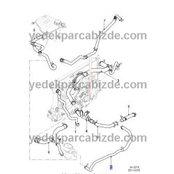 JAGUAR RADYATÖR YAĞ SOĞUTUCU HORTUMU XF C2D31067 - C2D20060