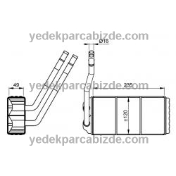 LAND ROVER KALORİFER RADYATÖRÜ FREELANDER / JEF100150