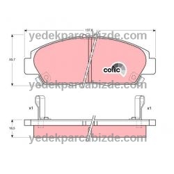 ÖN FREN BALATASI 600 SI/TI 1992-> (KÜÇÜK TİP BALATA)