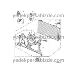 ROVER RADYATÖR KLİMA (AC) 25 / 200 / 45 / 400 / COUPE / MG ZR / MG ZS AU5139 - JRB100310