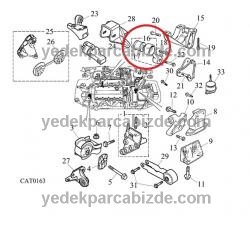 ROVER MOTOR KULAK ARKA ALT 25 / 200 / MG ZR  1.400 cc  KKH10003