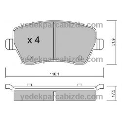 NISSAN ÖN FREN BALATASI TAKIM / NOTE / 2006-2012 / 41060AX625