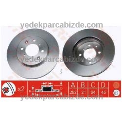 HONDA JAZZ ÖN FREN DİSKİ TAKIM 2008-2012