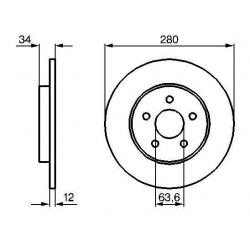 JAGUAR ARKA FREN DİSKİ / X-TYPE / 2001-> C2S9231