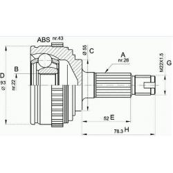 AKS KAFASI ABS Lİ 414 / 416 GCV1119 - TDR000190- TFB0000110 - TFB000110