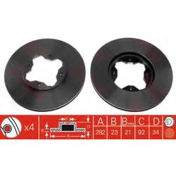 ROVER FREN DİSKİ ÖN HAVALI 600 SI / TI 16   GBD90837 - GBD90037 - GBD90843