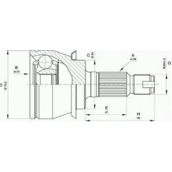 MINI COOPER AKS KAFASI 2001-> 31607518261