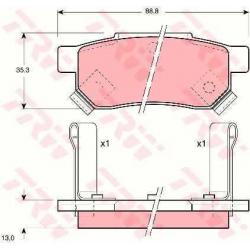 ARKA FREN BALATASI 25 / 200 / 45 / 400 / MG ZS / MG ZR -  1995-> GBP90316 - EJP1437 - GBP90347