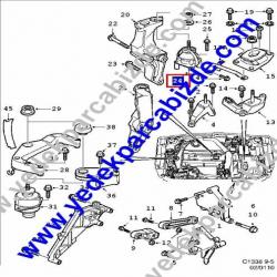 SAAB MOTOR KULAK ARKA / 9-5 / 4967345