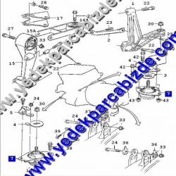 SAAB MOTOR KULAK ARKA / 9000 / ->1993 / 7551104