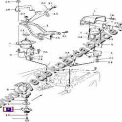 SAAB MOTOR KULAK ÖN / 900 / ->1993 / 7545668