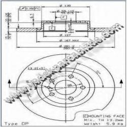 ALFA ROMEO ÖN FREN DİSKİ / 156 / 1.6 TWINSPARK 71739641
