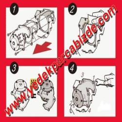 OPEL DEVİRDAİM SU POMPASI / VECTRA B / ASTRA F / ASTRA G / MERİVA A / CORSA B / CORSA C / ZAFİRA / TİGRA / 6334035