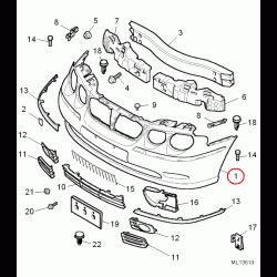ROVER 75 ÖN TAMPON DPC000060LML - DPC101760LML