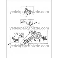 HONDA EURO CİVİC ARKA DENGE KOL BURCU SOL 1996-2000