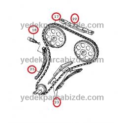 SAAB B202 EKSANTRİK ZİNCİR SET / 9000 / 7585086