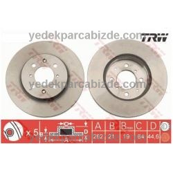 ROVER FREN DİSKİ ÖN NG / 25 / 45 / 200 / 400 ABS Lİ (HAVA SOĞUTMALI) SDB100600 - SDB000990