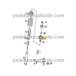 AMORTİSÖR TABLA (TAKOZ) ÖN FORTWO