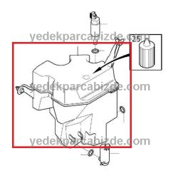 VOLVO S80 / V70 / XC70 CAM SİLECEK SUYU BİDONU 2007-> 31349444